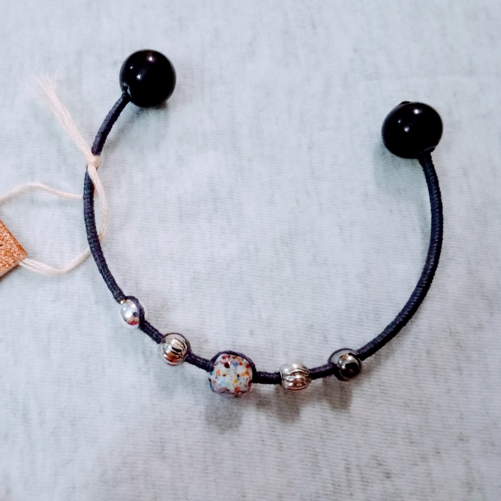 Adjustable Black Cuff Bracelet